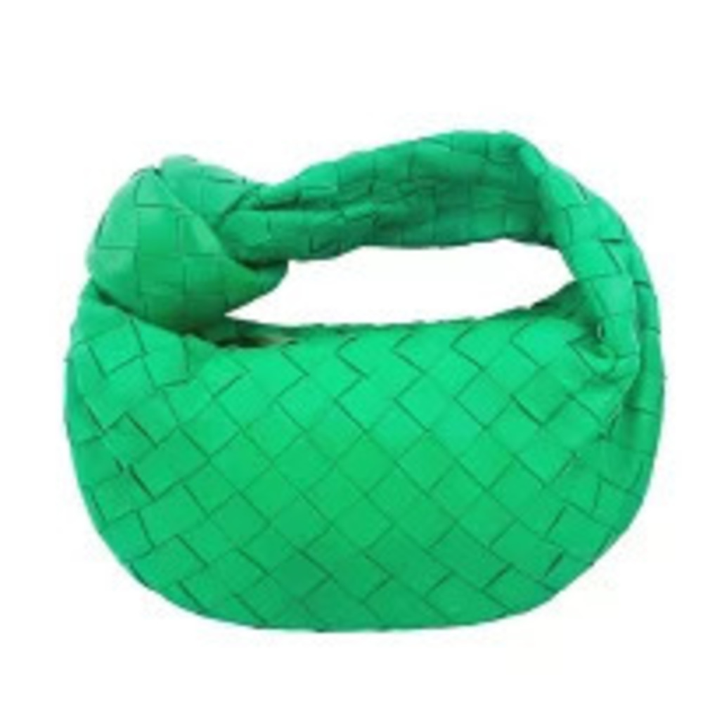 Bottega Veneta Jodie Handbag Green Leather Calfskin Intrecciato